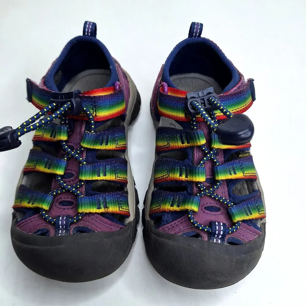 KEEN Newport H2 Sandals Tillandsia Rainbow Kids 10 Outdoor Hiking Closed Toe